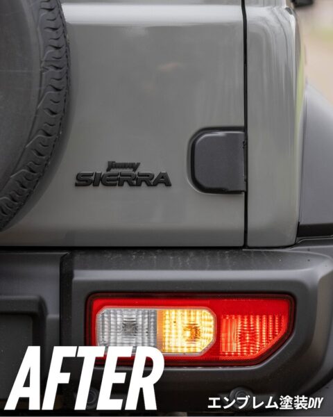 ジムニー,,jimny,diy,エンブレム塗装,カスタム,ブログ,体験談,写真,before after