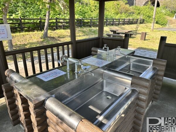 北海道豊浦町,大岸シーサイドキャンプ場,カムイシャチ駐車公園,トイレ,リニューアル,写真,ブログ,炊事場