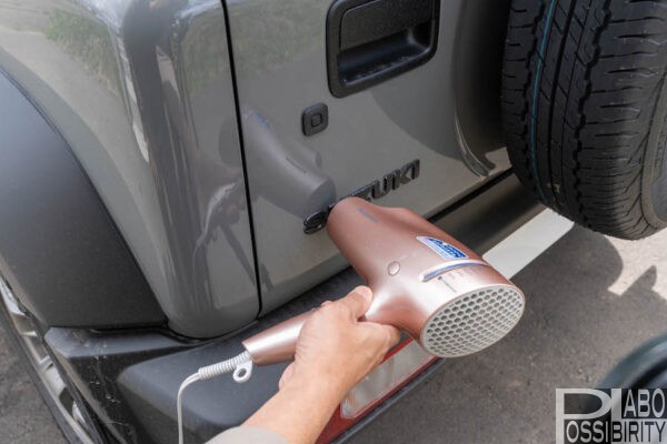 ジムニー,,jimny,diy,エンブレム塗装,カスタム,ブログ,体験談,写真,工程,手順,道具