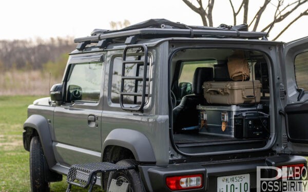 サイドアルミラダー,ジムニーカスタム,外装,パーツ,JIMNY,シエラ,おすすめアイテム,キャンプ