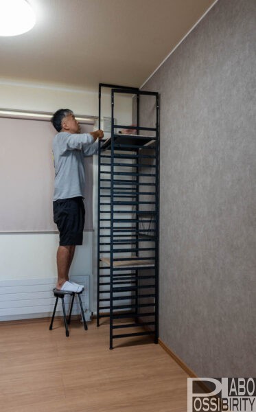 キャンプ棚,dinos, ディノス,ブルックリンテイスト頑丈突っ張りラック,収納棚,おしゃれ