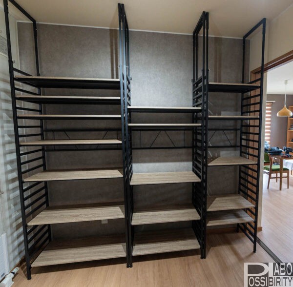 キャンプ棚,dinos, ディノス,ブルックリンテイスト頑丈突っ張りラック,収納棚,おしゃれ