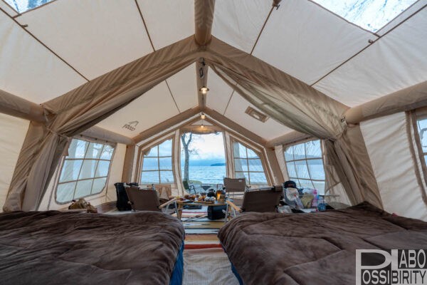 北海道弟子屈町,屈斜路湖畔,砂湯野営場,RECAMP砂湯,キャンプ場,グランピング,体験談,口コミ,ブログ,エアテント宿泊