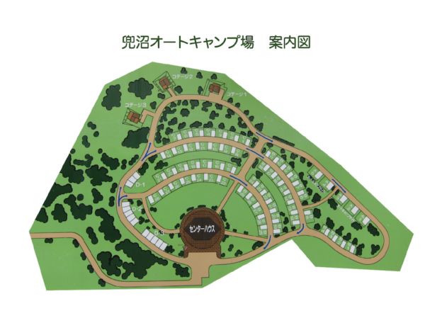 北海道豊富町, 兜沼(かぶとぬま)公園キャンプ場,兜沼オートキャンプ場,サイト種類,地図マップ場内案内図